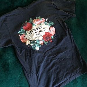 Kappa Delta Mom’s Day Navy Blue V-Neck Tee Shirt